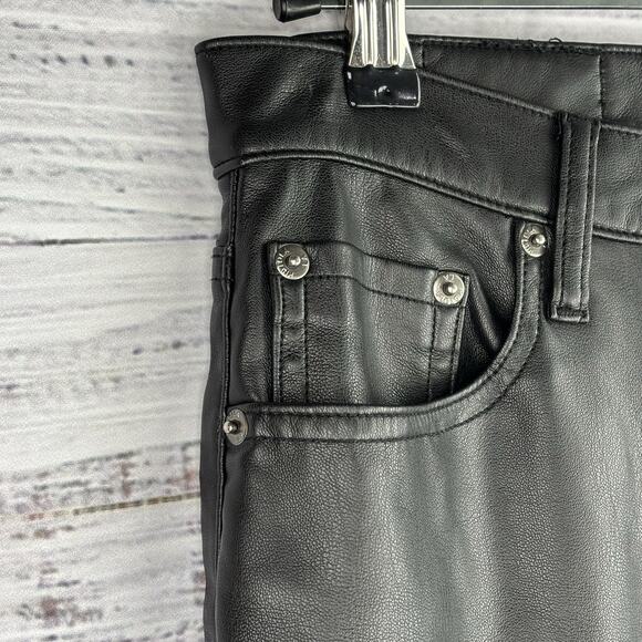 PISTOLA Lennon High Rise Cropped Boot Pant Vegan Faux Leather Size 26 Revolve - Picture 5 of 12